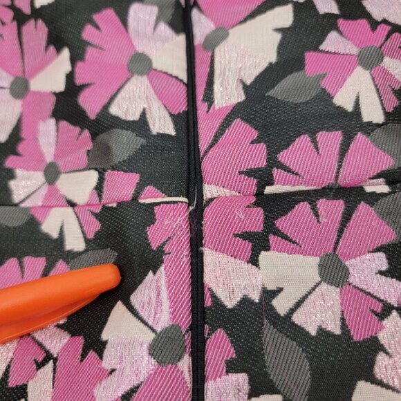 KATE SPADE Womens 14 Wallflower Jacquard Dress Pink Black Metallic A Line Knee - Picture 10 of 16